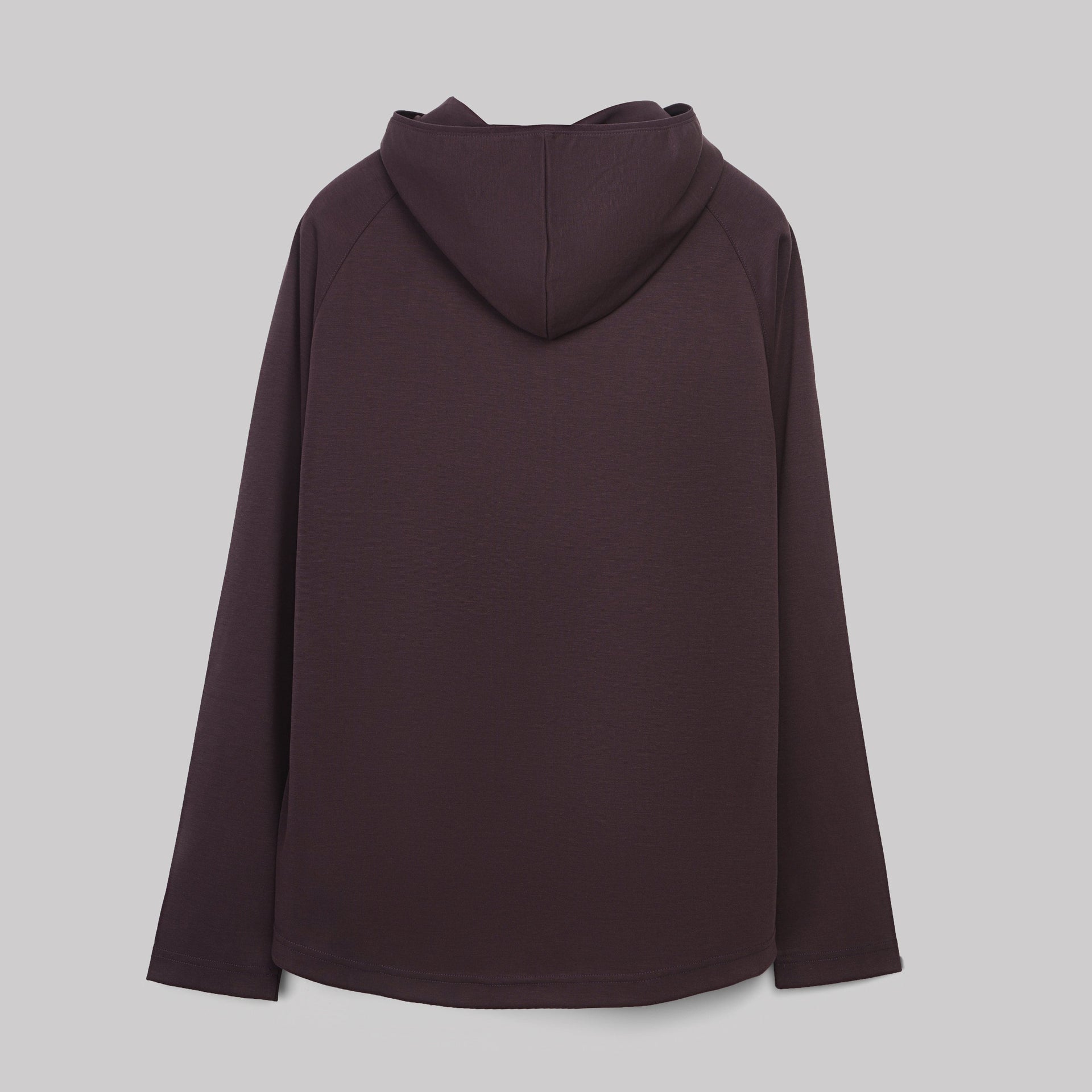 Lightweight Zip Hoodie - BURGUNDY - Dockland