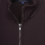 Elegant Half-Neck Zip Sweatshirt - BROWN - Dockland