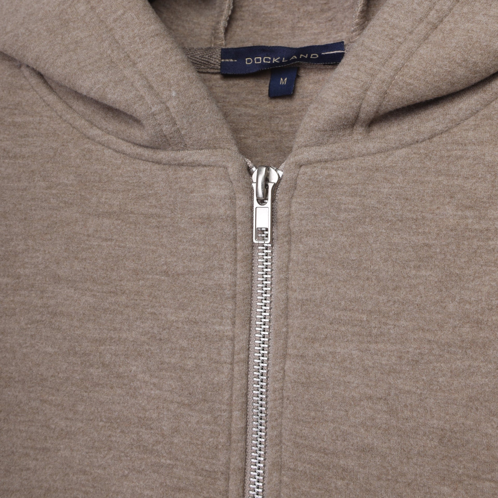Structured Zip Hoodie - BEIGE - Dockland
