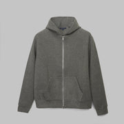 Structured Zip Hoodie - CHARCOAL - Dockland