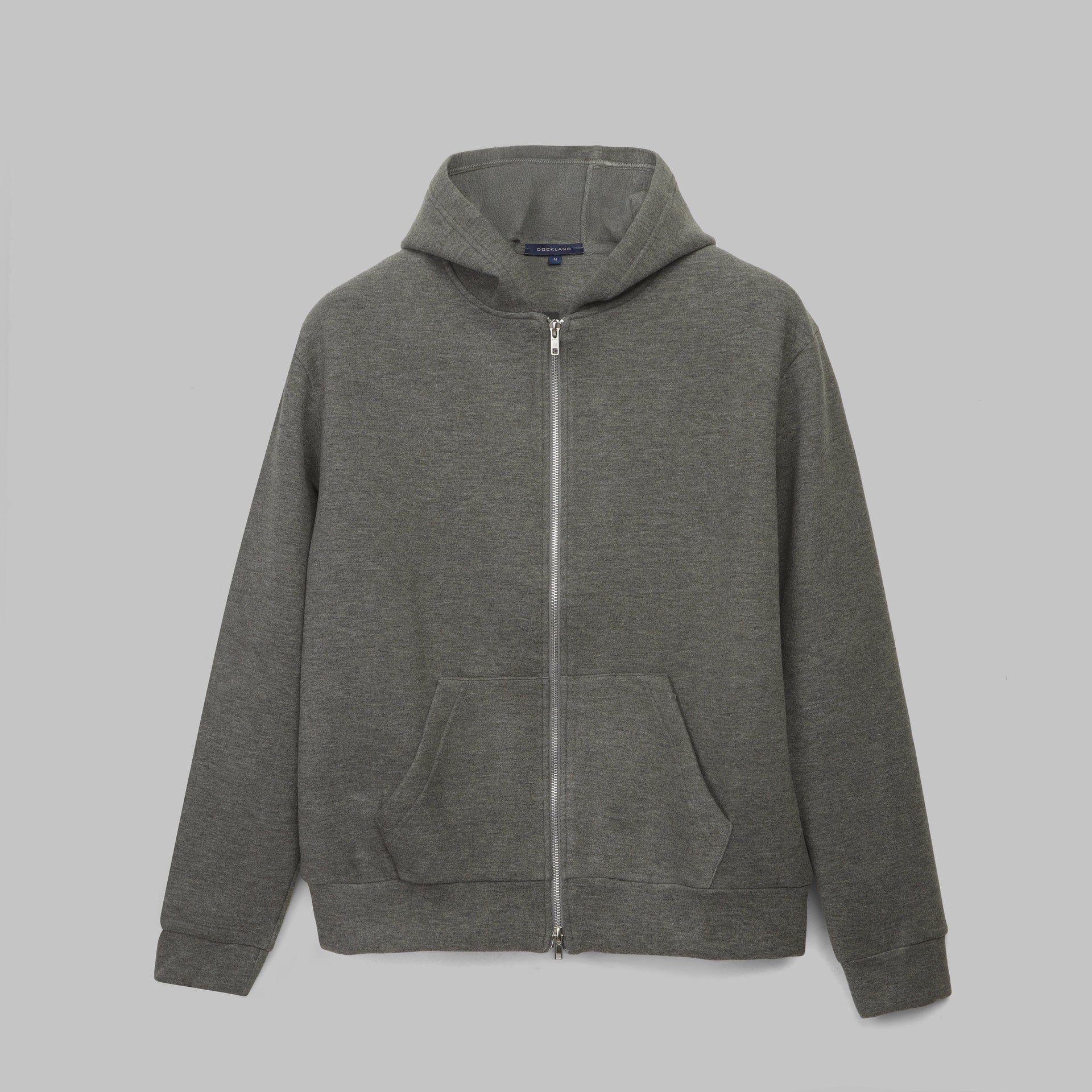 Structured Zip Hoodie - CHARCOAL - Dockland