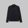 PREMIUM HALF NECK LONG SLEEVE T-SHIRT  - BLACK