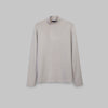 PREMIUM HALF NECK LONG SLEEVE T-SHIRT  - LIGHT GREY