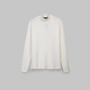 PREMIUM HALF NECK LONG SLEEVE T-SHIRT  - OFF WHITE
