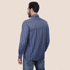 Long Sleeve Striped Shirt - NAVY * SKY BLUE - Dockland