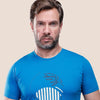 ROUND NECK PRINTED T-SHIRT - TURQUOISE - Dockland