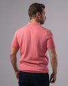 SLIM FIT KNIT POLO SHIRT - PINK - Dockland