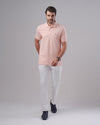 CLASSIC FIT PIQUE POLO SHIRT - SALMON - Dockland