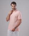 CLASSIC FIT PIQUE POLO SHIRT - SALMON - Dockland