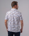CLASSIC FIT PATTERNED POLO SHIRT - WHITE - Dockland