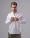 LONG SLEEVE PLAIN SHIRT - WHITE - Dockland