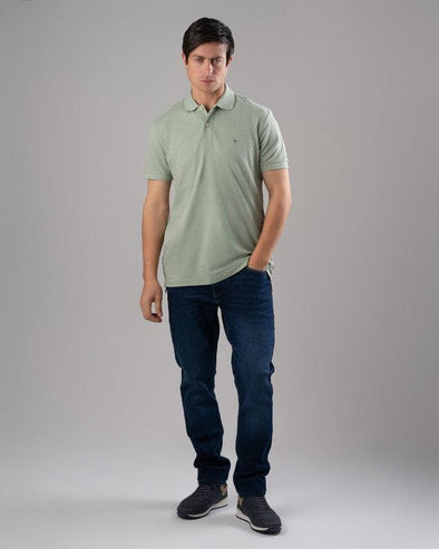 CLASSIC FIT PIQUE POLO SHIRT - LIGHT GREEN - Dockland