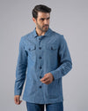 OVERSHIRT WITH POCKETS  - BLUE - Dockland