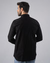 LONG SLEEVE PLAIN OXFORD SHIRT - BLACK - Dockland