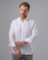 LONG SLEEVE LINEN SHIRT -WHITE - Dockland