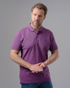 CLASSIC FIT PIQUE POLO SHIRT - PURPLE - Dockland