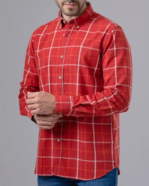 LONG SLEEVE CHECKERED SHIRT - MELON - Dockland