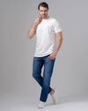 ROUND NECK PLAIN PIQUE T-SHIRT - WHITE - Dockland
