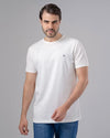 ROUND NECK PLAIN PIQUE T-SHIRT - WHITE - Dockland