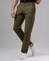 Slim Fit Chino Pants - OLIVE - Dockland