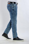 Washed slim fitted jeans-Blue jeans - Dockland