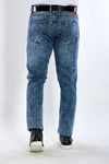 Washed slim fitted jeans-Blue jeans - Dockland